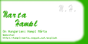 marta hampl business card